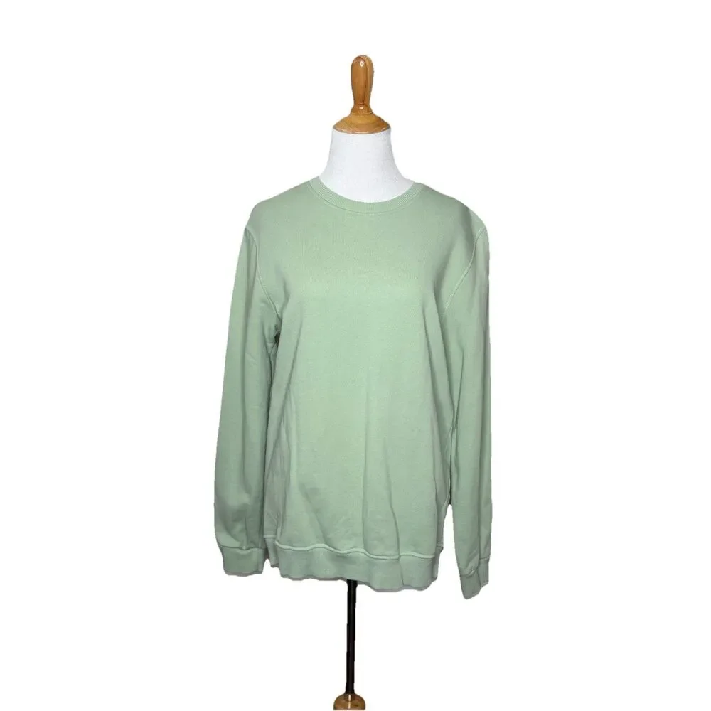 Marco Donateli Light Green Long Sleeve Crew Neck Pullover Sweater Size XL Womens